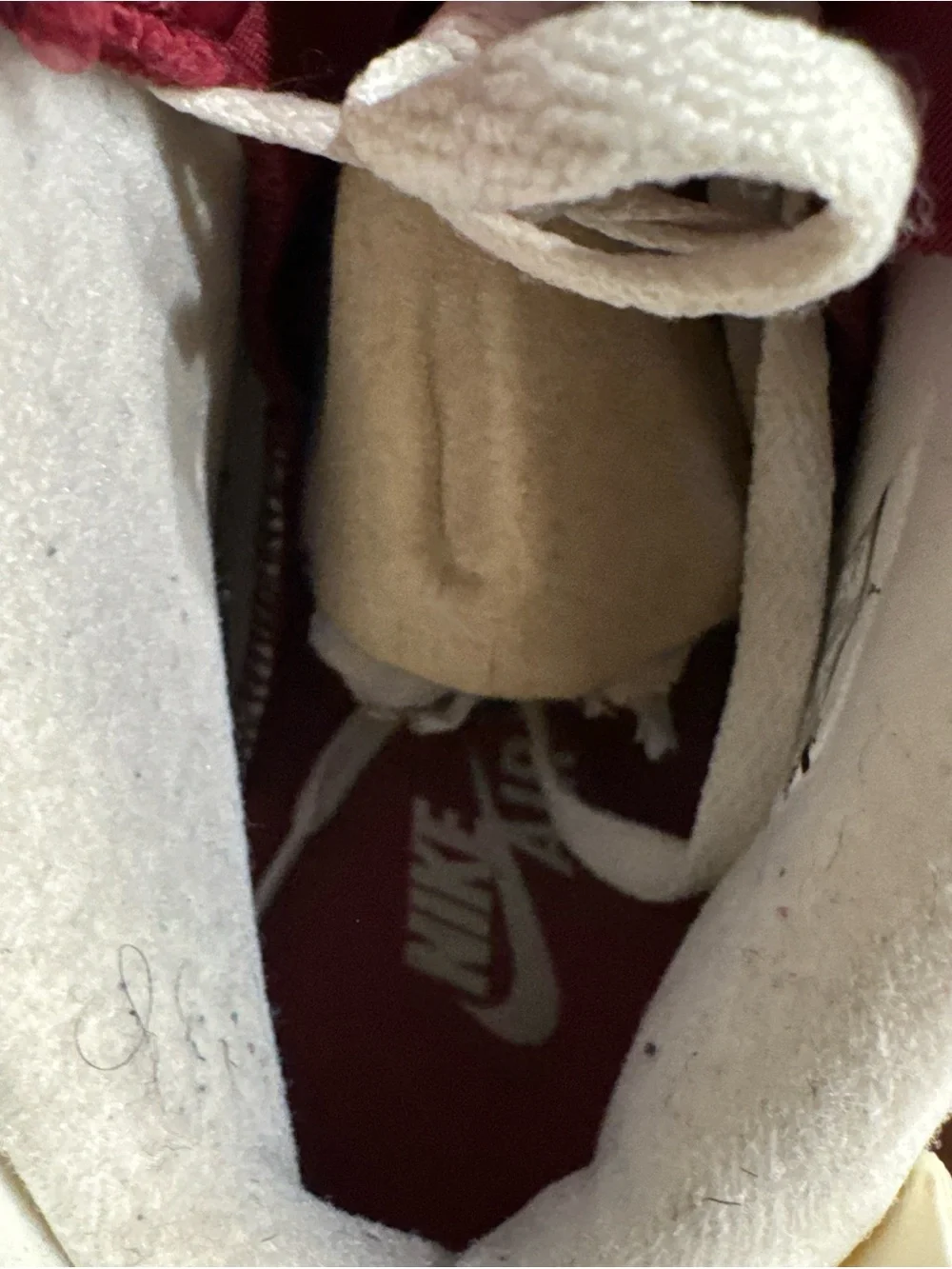 Jordan Men’s Athletic Shoes - Cream and Maroon